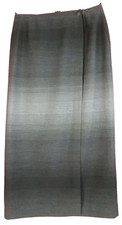 Liz Claiborne Striped Paperbag Waist Midi Skirt with Tie Belt