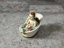 Cherub Angel in Bubble Bath Figurine with Rubber Duck