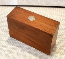 Antique Brass Hinged Table Box with Repoussé Copper Armorial/Coat-of-Arms Medallion Lid