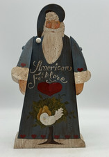 Folk Art Resin Santa Figurine with Noah's Ark Wagon and Animals Yes - there's a stamped/printed name — listing 3