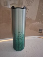 Starbucks Anniversary Siren Ceramic Double-Wall Travel Mug with Gold Crown, 12oz