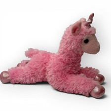 Purple Unicorn Llama Plush with Gold Horn and Star Eyes