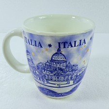 Ceramic Souvenir Coffee Mug with Leaning Tower of Pisa Illustration