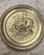 Vintage Oval 3D Carved Wood Nautical Pub Sign - "Plymouth Lines Shipping Company Founded 1722 London" — listing 4