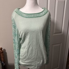 Escada by Margaretha Ley Vintage Red Sequin Novelty Sweater, Size 34 — listing 2