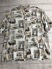 Puritan Men's Short Sleeve Nautical Print Button-Down Shirt — listing 3