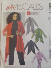 McCall's M5241 Easy '1 Hour Cardigan' Sewing Pattern, Size Y (Xsm-Sml-Med)