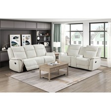 Brown Microfiber Manual Recliner Chair with Cup Holder, listing 3