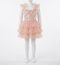 Tutu du Monde Girls' Ivory Tulle Tiered Party Dress with Pearl & Sequin Embellished Bodice — listing 4