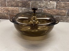 Vintage Pyrex 624 Brass Casserole Dish Carrier/Caddy with Fruit Motif, Fits 9x9 Dish — listing 5