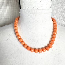 Vintage Natural Angel Skin Coral Branch Chip Necklace with Barrel Clasp — listing 2