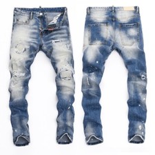 Light Wash Heavily Distressed Ripped Skinny Jeans — listing 5