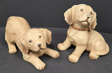 Vintage Hand-Painted Ceramic Puppy Dog Head Figurine with Blue Eyes and Pink Tongue — listing 5
