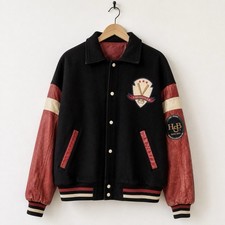 Louisville Slugger Cooper Collections Wool & Leather Varsity Baseball Jacket, Size M, listing 5