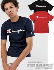 Champion Script Logo Short-Sleeve T-Shirt, Charcoal Gray, Size L — listing 2