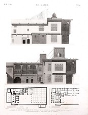 Description de l'Égypte Engraving — 'Qâou el Kebyreh (Antæopolis), Vue du Temple prise du côté du Sud-Ouest', Plate 40, Vol. IV