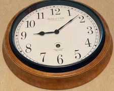 Sterling & Noble Round Brushed Metal Wall Clock with Cream Crackle-Finish Dial — listing 4