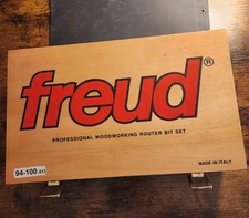 Freud 94-100 Professional Woodworking 5-Piece Router Bit Set (Cabinet/Door Making) in Wood Case — listing 3