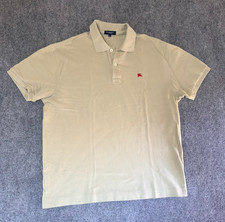 Burberry London Blue Piqué Cotton Polo Shirt with Nova Check Placket, Size L — listing 3