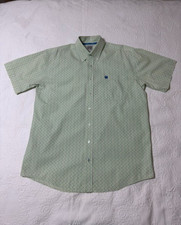 Cinch Men's Short Sleeve Button-Down Western Shirt, Blue/Yellow Geometric Diamond Print, Size XXL — listing 3