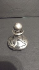 Pair of Art Nouveau Glass Perfume Bottles with Stoppers, 1920s — listing 4