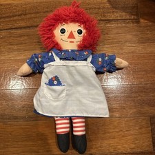 Playskool Raggedy Ann Cloth Doll with Blue Floral Dress — listing 6