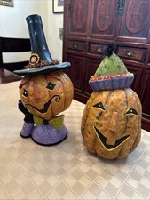 Handcrafted Folk Art Halloween Witch Figure on Crescent Moon with "Girls Night Out" Sign — listing 2