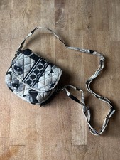 Vera Bradley Quilted Cotton Crossbody Shoulder Bag in Charcoal Medallion Pattern — listing 6