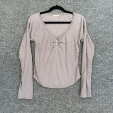 Heart & Hips Women's Baseball Raglan 3/4 Sleeve Tunic Top, Navy & White, Size L