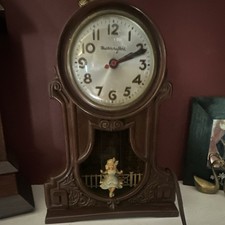 Mastercrafters Model 434 Animated Swinging Girl Bird Cage Motion Clock — listing 6
