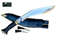 Pair of Decorative Nepalese Gurkha Kukri Knives with Ornate Sheaths — listing 2