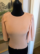 Forever 21 Ribbed Knit Sweetheart Neckline Long-Sleeve Top, Size S — listing 5