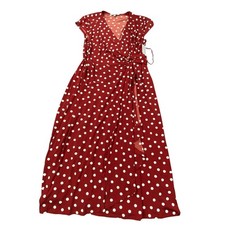Robbie Bee Woman Green & White Polka Dot Sleeveless Fit & Flare Dress, Size 18W — listing 3