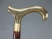 Ornate Brass Fritz-Handle Walking Cane with Hardwood Shaft — listing 6