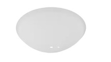 Frosted Glass Ruffle-Edge Ceiling Lamp Shade with Red & Silver Floral Decoration