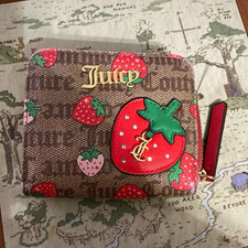 Juicy Couture Embossed Faux Leather Bifold Wallet with Heart Keychain, Blush Pink — listing 5