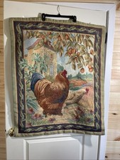 French Country Rooster & Hen Tapestry Wall Hanging 3' x 3.5' — listing 6