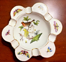 Herend Rothschild Bird (Rothschild Oiseaux) Two-Handled Covered Urn / Mantel Vase Blue Herend shield mark with 'RO' patter — listing 3