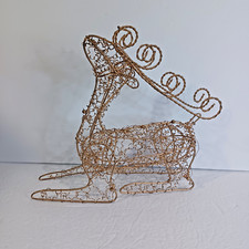 Gold Metal Wire Reindeer / Deer Figural Decorative Stands (Set of Multiple) — listing 2