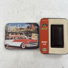 Fossil Brown Leather Magnetic Money Clip Card Case Wallet — listing 5