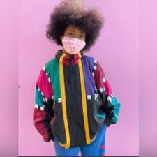 Vintage 1980s-90s Color Block Snap-Placket Pullover Windbreaker — listing 6