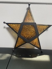 Vintage Amber Depression Glass Star/Petal Shaped Dish, 6.5 inch — listing 5