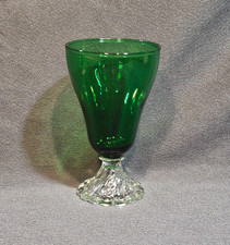 Anchor Hocking Forest Green Boopie Burple Footed Iced Tea Glasses Set of 5 — listing 2