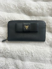 Saffiano Leather Bow-Detail Snap Wallet, Pink & Black Colorblock Kate Spade — listing 3