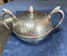 Vintage GMCo Silverplate Two-Handled Covered Sugar Bowl (Hotel/Restaurant Ware) — listing 3