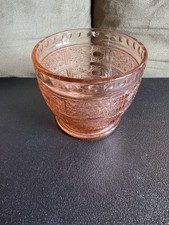 Pink Depression Glass Ribbed Berry/Serving Bowl, 8.5 inch, Rose — listing 4