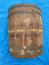 Antique Small Oak Wooden Barrel / Keg with Iron Bands — listing 4