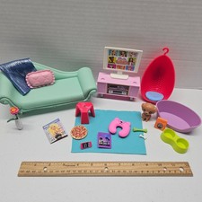 Mattel Barbie Furniture & Dolls Lot - Kitchen Set, Pool & Two Dolls — listing 2
