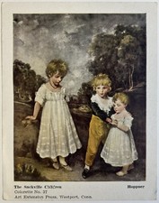 "The Sackville Children" (after John Hoppner) Decorative Wall Plaque with Ring Hanger — listing 2