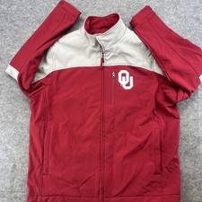 Vintage 58 Sports Oklahoma Sooners OU Leather Varsity Bomber Jacket, Black/Red/White, Size XXL — listing 3
